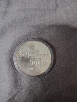 100 forint 1974- 50 éves a Magyar Nemzeti Bank ezüst érme