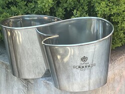 CHAMPAGNE CLUB - KRUG „Infinity” dupla pezsgőhűtő veder – 4 palackos, ón (pewter), Franciaország