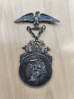 Ezüst Kerékpár Egylet Budapest 1896. Jelzett Ag dianás,mesterjegy. Ritka!!