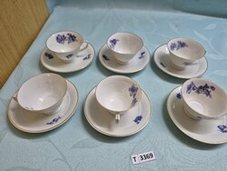 T3369 Bavaria Schumann porcelán kávés szett 6db