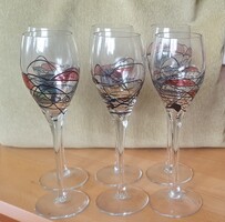 Tiffany jellegű likőrös pohár 6db