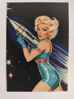 Új Star Trek stílusú retró képes levelezőlap (777)