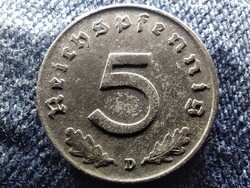 Németország Horogkeresztes 5 birodalmi pfennig 1941 D