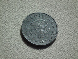 Németország, horogkeresztes birodalmi 10 Pfennig (Reichspfennig), 1943 A