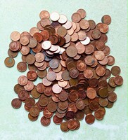 238 db Vegyes 1 2 5 Euro Cent Rengeteg Eurós Országból Érme