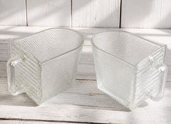 Weck vintage glass kitchen dispenser / drawer insert (2 pcs) - Frankfurt kitchen style