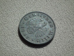Németország, horogkeresztes birodalmi 10 Pfennig (Reichspfennig), 1941 A