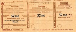 Régi csekk reklámmal: Budapest, Meissler Miklósné.