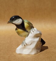 Régi antik Volkstedt német porcelán cinege madár figura