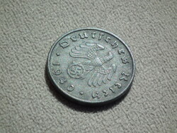 Németország, horogkeresztes birodalmi 10 Pfennig (Reichspfennig), 1940 B