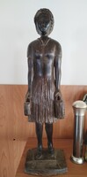 Wood carved statue 41 cm high