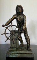 Bronz  halász szobor ! LEONARD CRASKE ( 1880-1950)  England .