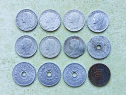 Magyarország 12 db Különböző Érme 2 5 Fillér 1947-1964