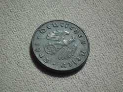 Németország, horogkeresztes birodalmi 10 Pfennig (Reichspfennig), 1942 A
