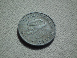 Németország, horogkeresztes birodalmi 10 Pfennig (Reichspfennig), 1941 B
