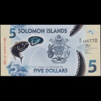 Salamon-szigetek 5 dollars 2019 (2023) P-38 Polymer UNC