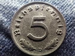 Németország Horogkeresztes 5 birodalmi pfennig 1944 D