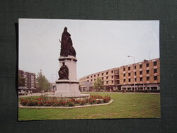 Képeslap,Makó,Csipkeházak,emlékmű látkép,részlet, 1980-