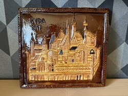 Zákány Eszter kerámia falikép Buda 1541