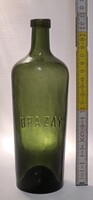 "Brázay" nagy olajzöld sósborszeszes üveg 21,5 cm (3817)