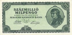 100 millió százmillió milpengő 1946 4. aUNC