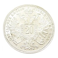 Ausztria,20 krajcár 1869 aUNC+ ezüst 2.70g500