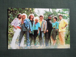 Reklám fotó,kártya,dedikált,Neoton Família együttes,1980-