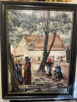Tihanyi János Lajos - Pihenőben 938’...80x60cm +kerete