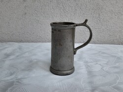 Antik zinn mérő pohár 1912-óta hitelesített ritka darab