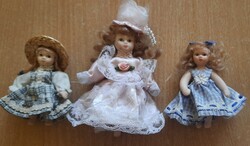 Porcelán baba 3 db