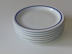 Alföldi porcelán kék szegélyes süteményes tányér ( 6 db. )