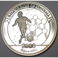 Uganda,2000 shillings 2006 PP - A futball legendái - Eric Gerets UNC ezüst 24.80g