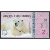 Arctic Territories,2 1/2 polar dollars 2013 UNC