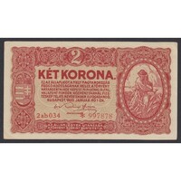 Magyarország,2 korona 1920 - csillagos sorszám aUNC+