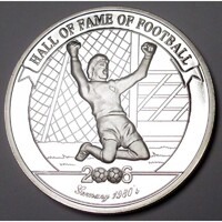 Uganda,2000 shillings 2006 PP - A futball legendái - Harald Schmumacher UNC ezüst 24.80g