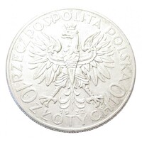 Lengyelország,10 zlotych 1932 - Varsó VF+ ezüst 22g750