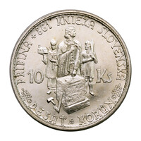 Szlovákia 10 Korona 1944 kereszt nélkül 7g Ag500 aUNC-UNC