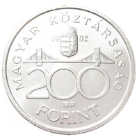 Magyarország,200 forint 1992 aUNC+ ezüst 12g500