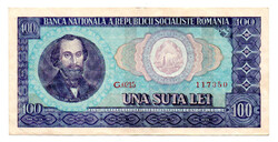 Románia 100 Lei Bankjegy 1966 P97a VF