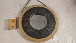 Képcsarnokos bronzírozott horoszkópos tükör 367