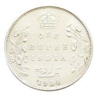 India,1 rupee 1904 B - Bombay EF ezüst 11.66g917