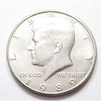 USA,half dollar 1989 D aUNC+ réz