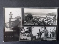 Régi képeslap - Visegrádi részletek látkép a Dunakanyarral - Mária Kápolna Visegrád 1964
