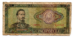 Románia 50 Lei Bankjegy 1966 P96a G-VG