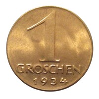 Ausztria,1 groschen 1934 aUNC+ bronz