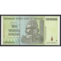 Zimbabwe,10.000.000.000.000 dollars 2008 UNC