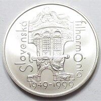 Szlovákia,200 korun 1999 - Szlovák Filharmónia UNC ezüst 20g750