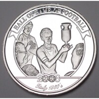 Uganda,2000 shillings 2006 PP - A futball legendái - Giacinto Facchetti UNC ezüst 24.80g