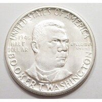 USA,half dollar 1946 - Booker T. Washington író aUNC+ ezüst 12.50g900