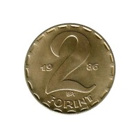 Magyarország,2 forint 1986 aUNC+ réz